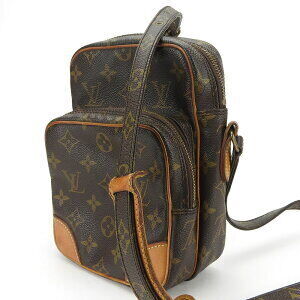 Louis Vuitton Amazon Shoulder Leather Crossbody Monogram Bag Brown